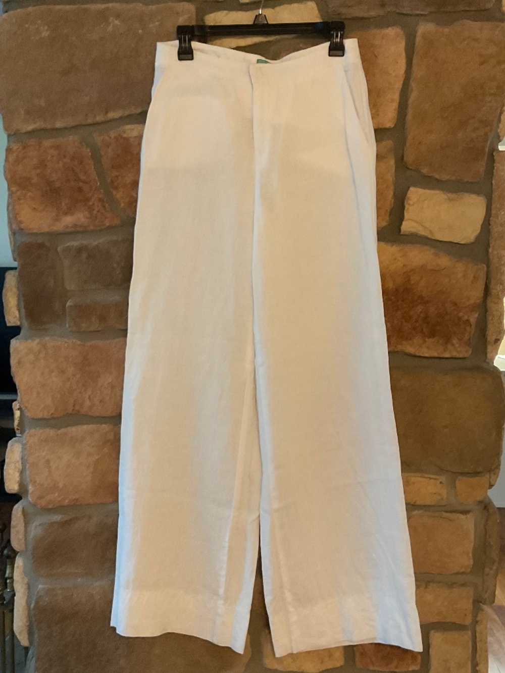 United Colors of Benetton Pure Linen white pants size 6 (IT 42)
